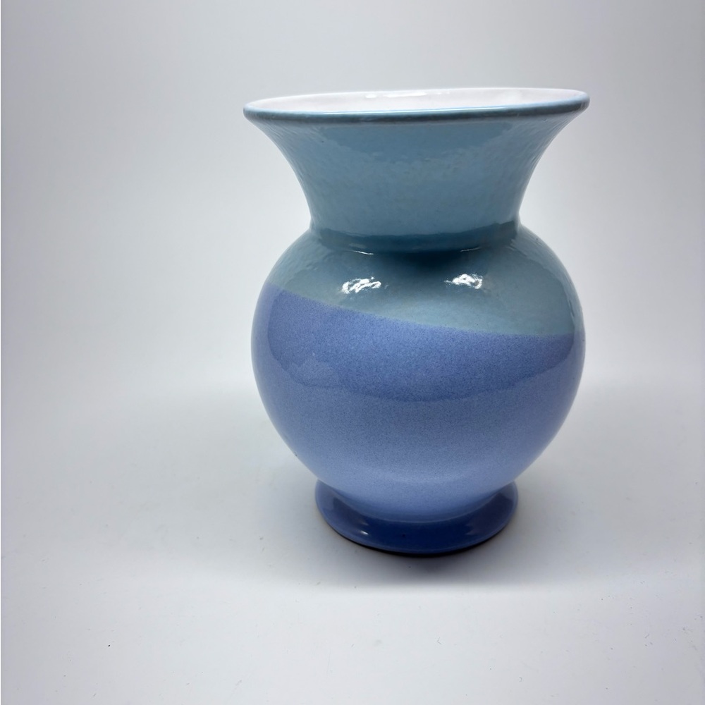 Vintage Pottery Vase Attributed to Keramik Pottery E. Germany Pastel Blue/Purple